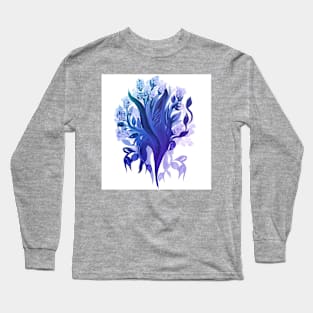 Blue Tropical plants Long Sleeve T-Shirt